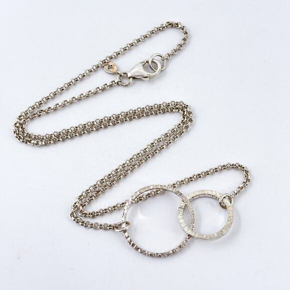 Vintage Silpada Sterling Silver 925 Sweet Circles Necklace 16" N2297 - Picture 3 of 6